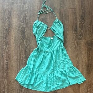 Teal Halter Dress